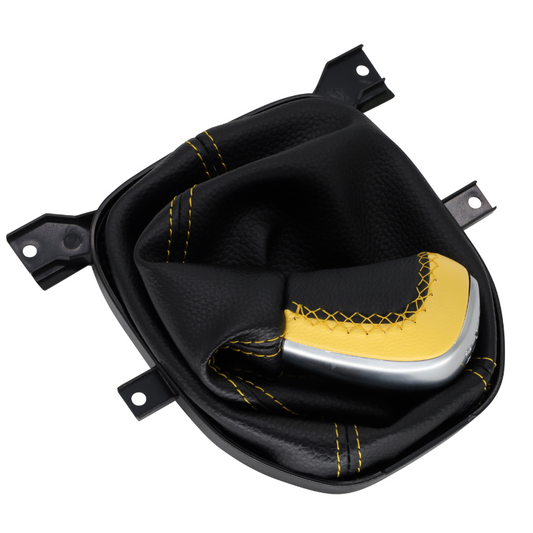 Holden VE Commodore V8 six-speed yellow gear shift knob and boot