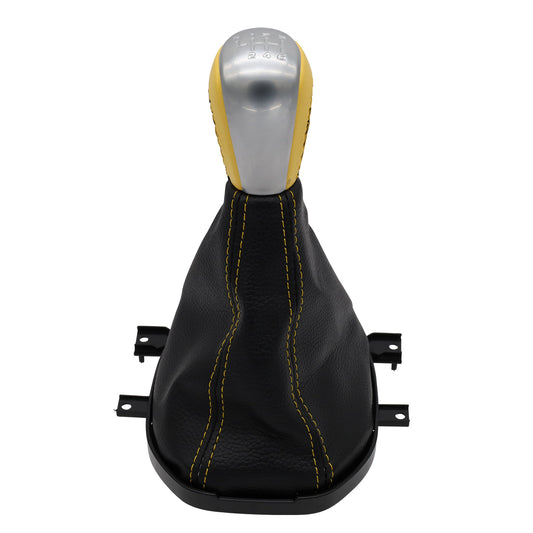 Yellow Gear Shifter Knob and Boot for Holden VE Commodore - Manual V6