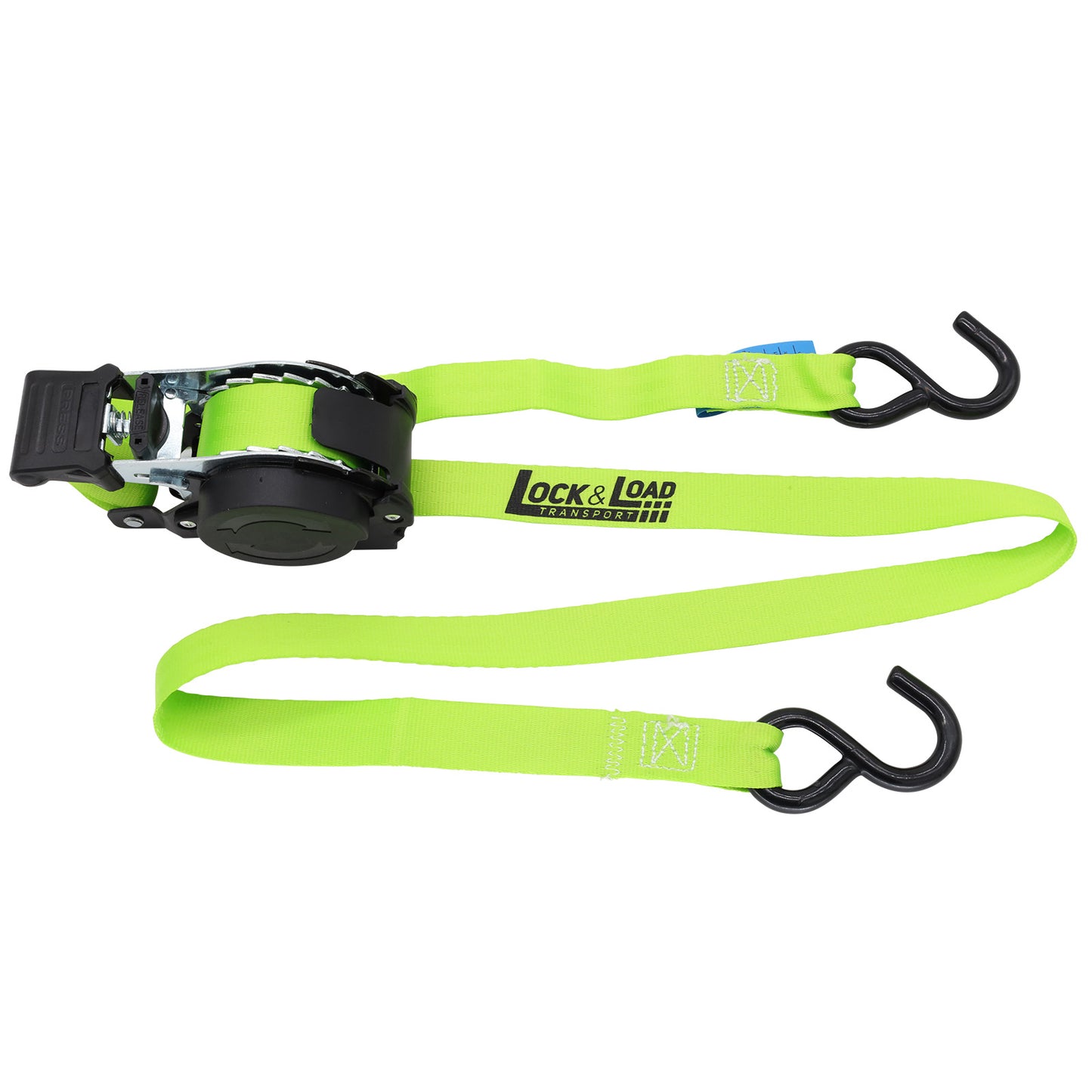 Pair of Retractable Ratchet Straps 25mm Wide 3.6m Long - RW06