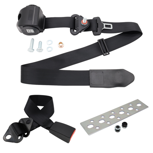 Toyota 80 Series left front seat belt and buckle black