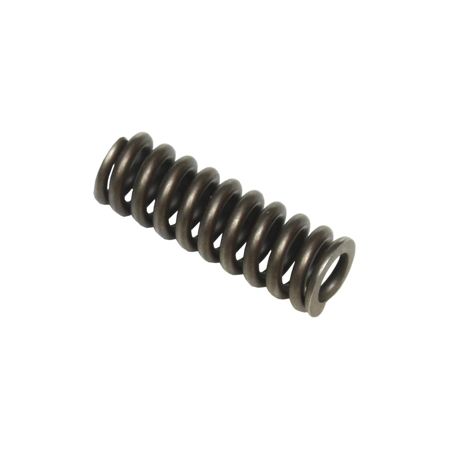 Metallic spring on a white background