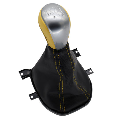 Yellow Gear Shifter Knob and Boot for Holden VE Commodore - Manual V6