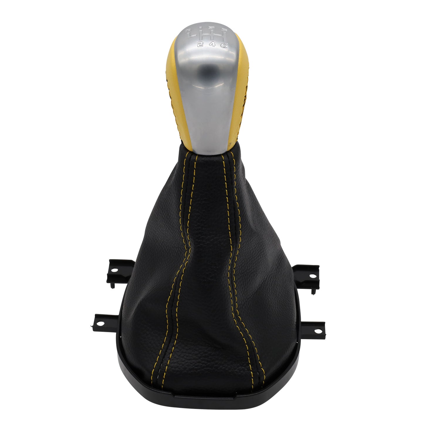 Yellow Gear Shifter Knob and Boot for Holden VE Commodore - Manual V6