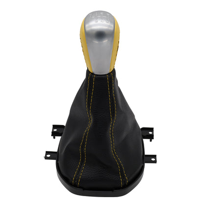 Yellow Gear Shifter Knob and Boot for Holden VE Commodore - Manual V6