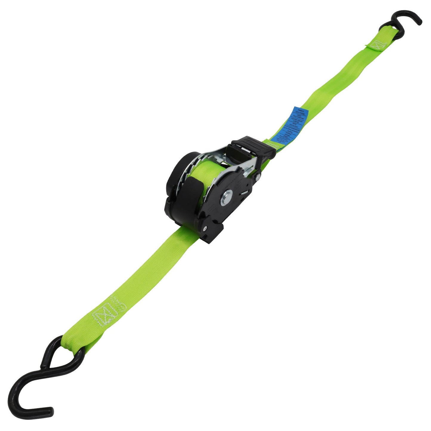 Pair of Retractable Ratchet Straps 25mm Wide 3.6m Long - RW06